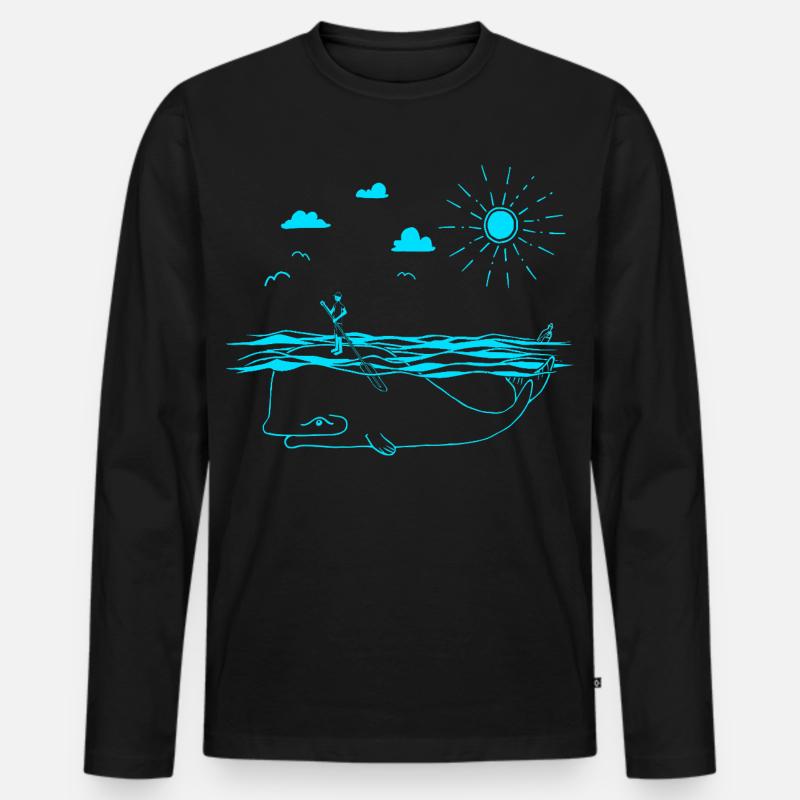 SUP - Männer Premium Bio Langarmshirt - Schwarz