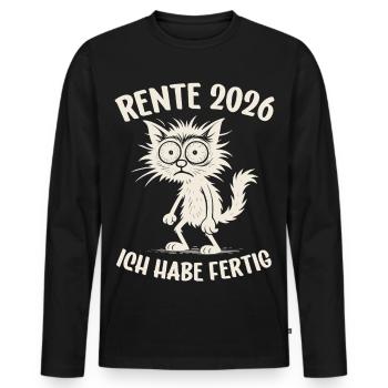 Pension 2026 I've finished Pension Retirement - Men's Premium Organic Long Sleeve Shirt - black - Front - Nico (187cm)