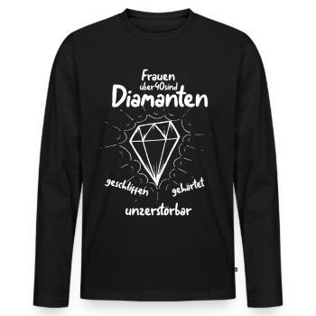 40e anniversaire de la femme - T-shirt manches longues Premium bio Homme - noir - Devant - Nico (187cm)