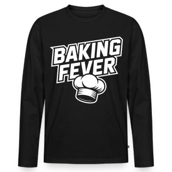 Baking Fever Chef Motif - Men's Premium Organic Long Sleeve Shirt - black - Front - Nico (187cm)