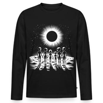 Silhouette Cosmique Cercle Familial - T-shirt manches longues Premium bio Homme - noir - Devant - Nico (187cm)