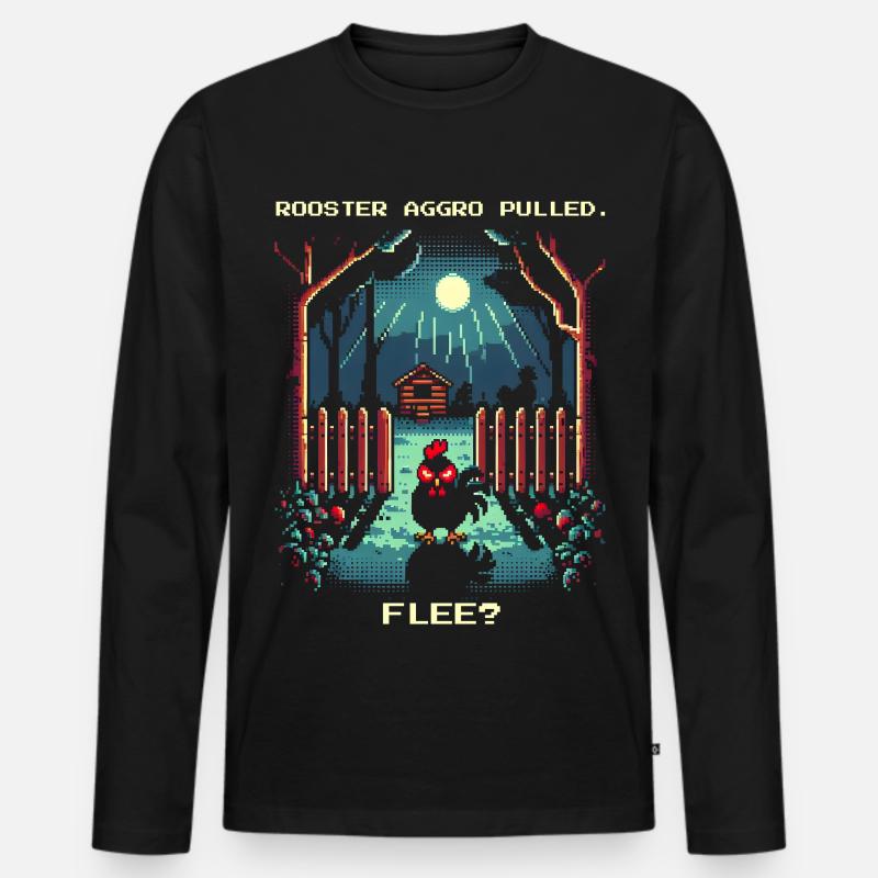 Aggro Pulled | Activate flight? - Men's Premium Organic Long Sleeve Shirt - black