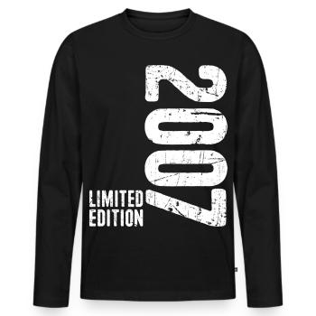 Vintage 2007 18th Birthday Limited Edition 2007 - Männer Premium Bio Langarmshirt - Schwarz - Vorne - Nico (187cm)