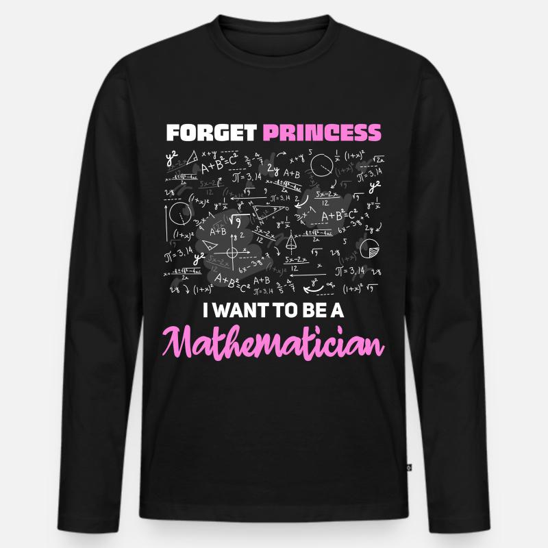 I Want to Be a Mathematician - Männer Premium Bio Langarmshirt - Schwarz
