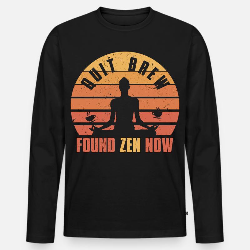 Kaffeeentzug Ex-Kaffeetrinker Quit Brew - Männer Premium Bio Langarmshirt - Schwarz