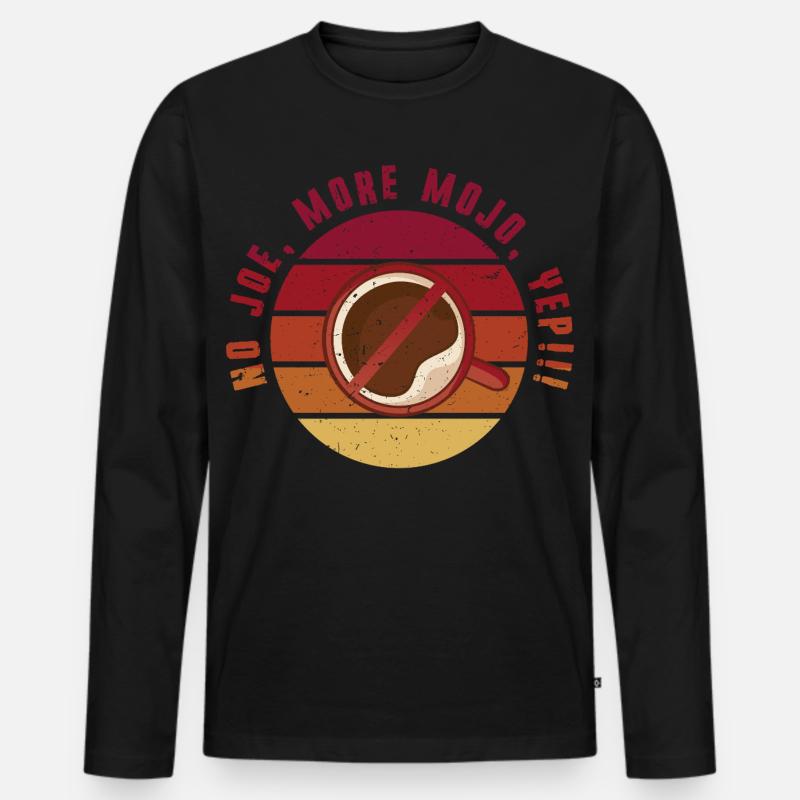 Kaffeeentzug Koffeinfrei Ex-Kaffeetrinker - Männer Premium Bio Langarmshirt - Schwarz