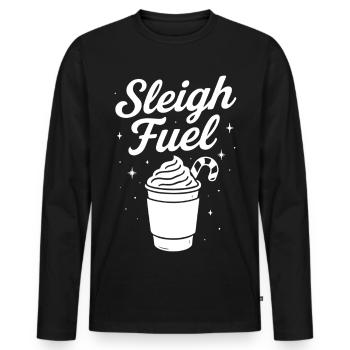 Sleigh Fuel Holiday Beverage Magic - Männer Premium Bio Langarmshirt - Schwarz - Vorne - Nico (187cm)