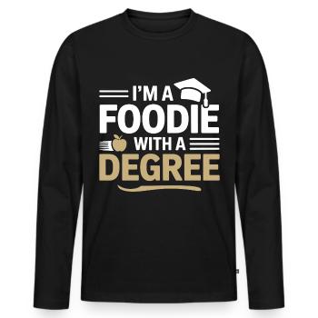 Registrierter Ernährungsberater für Akademische Ernährung - Männer Premium Bio Langarmshirt - Schwarz - Vorne - Nico (187cm)