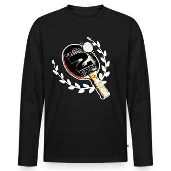 Ping-pong - T-shirt manches longues Premium bio Homme - noir - Devant - Nico (187cm)