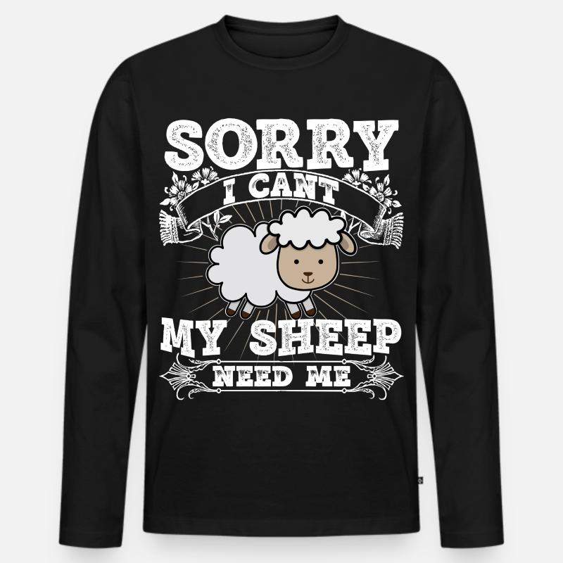 Shepherd Shepherd Shepherd Farmer Herd Sheep - Men's Premium Organic Long Sleeve Shirt - black