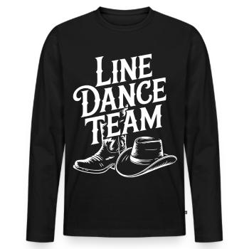 Line Dance Team Boots Hat - Männer Premium Bio Langarmshirt - Schwarz - Vorne - Nico (187cm)