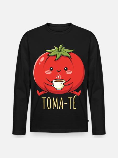 Lustige Spanischlehrerin der Maestra-Schule - Männer Premium Bio Langarmshirt - Schwarz