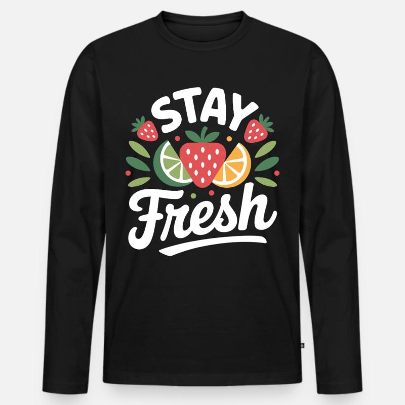 Stay Frsh - Männer Premium Bio Langarmshirt - Schwarz