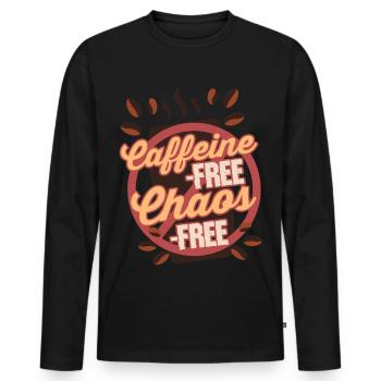 Kaffeeentzug Koffeinfrei Ex-Kaffeetrinker - Männer Premium Bio Langarmshirt - Schwarz - Vorne - Nico (187cm)
