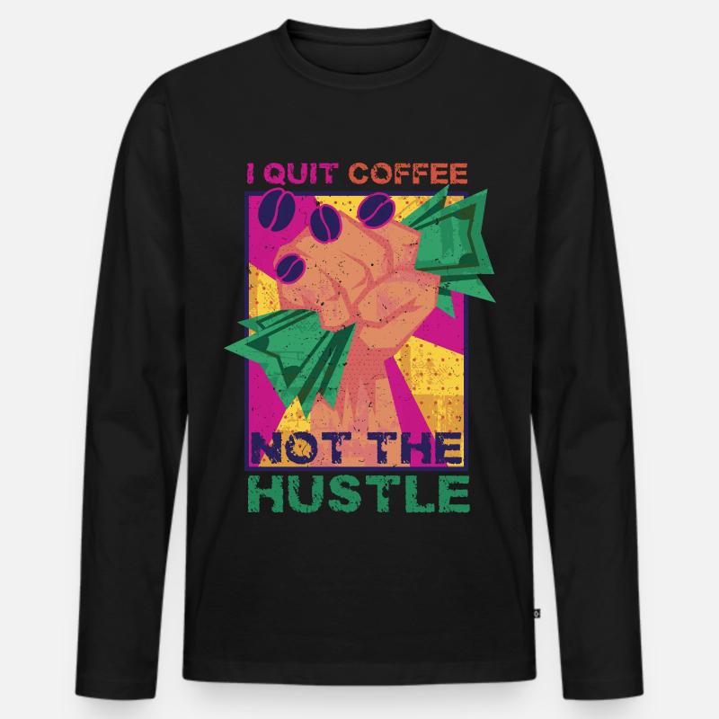 Kaffeeentzug Koffeinfrei Ex-Kaffeetrinker - Männer Premium Bio Langarmshirt - Schwarz