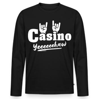Casino Glücksspiel - Männer Premium Bio Langarmshirt - Schwarz - Vorne - Nico (187cm)