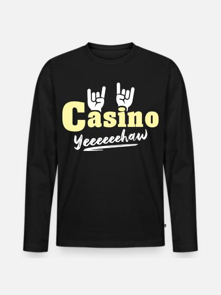 Casino Gambler - Men's Premium Organic Long Sleeve Shirt - black