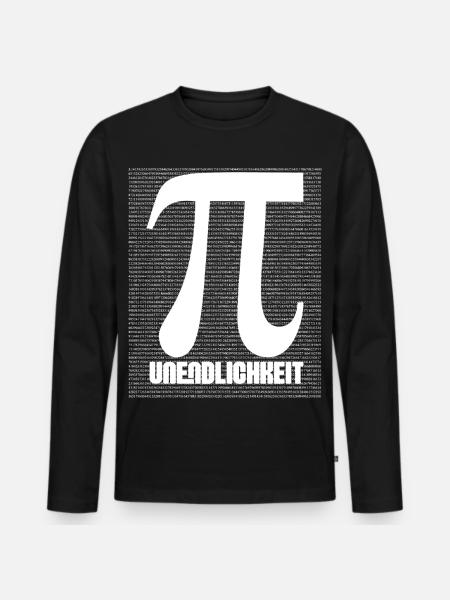 Pi Symbol Pattern Nerd - Men's Premium Organic Long Sleeve Shirt - black