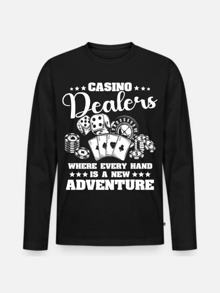 Casino Gambler - Men's Premium Organic Long Sleeve Shirt - black