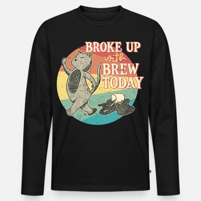 Coffee withdrawal decaffeinated ex-coffee drinker - Men's Premium Organic Long Sleeve Shirt - black