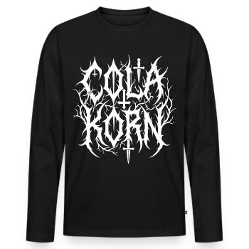 Cola Korn Black Metal - Men's Premium Organic Long Sleeve Shirt - black - Front - Nico (187cm)