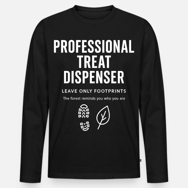 Professioneller Leckerli-Spender Wald - Männer Premium Bio Langarmshirt - Schwarz