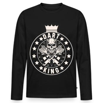 fléchettes - T-shirt manches longues Premium bio Homme - noir - Devant - Nico (187cm)