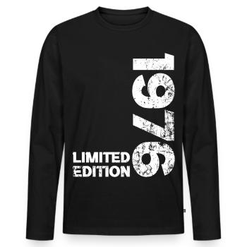 Geburtstag 1976 Geburtstag Geboren 1976 Geburtstagsgeschenk - Männer Premium Bio Langarmshirt - Schwarz - Vorne - Nico (187cm)