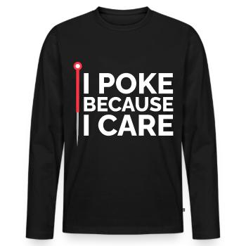 Licensed TCM Practitioner Dedicated Therapeutic  - Men's Premium Organic Long Sleeve Shirt - black - Front - Nico (187cm)