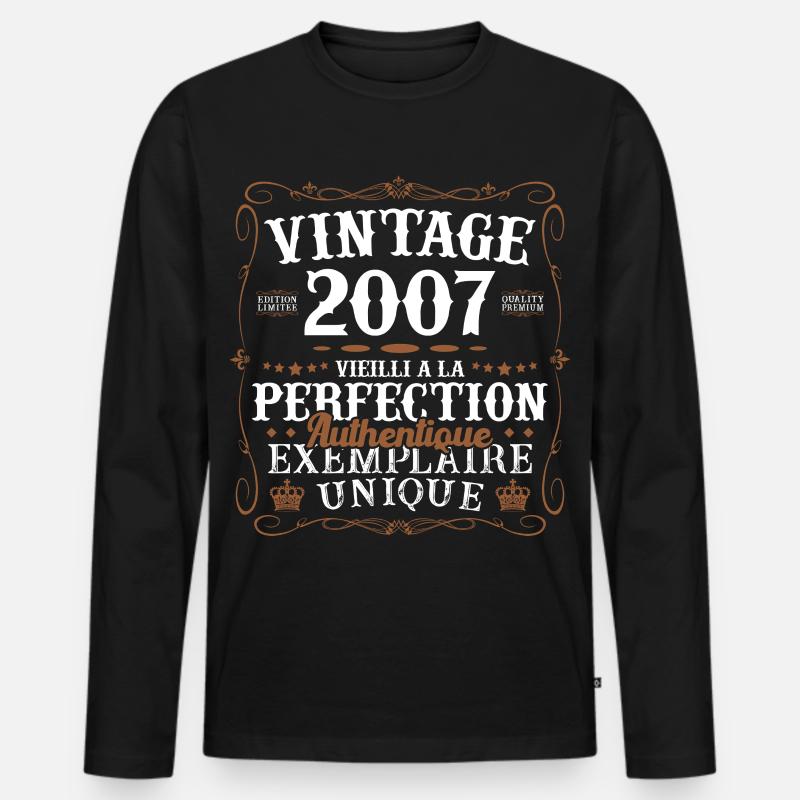 authentique_2007 - Männer Premium Bio Langarmshirt - Schwarz