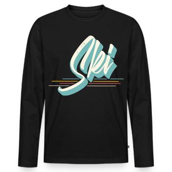 Ski - Men's Premium Organic Long Sleeve Shirt - black - Front - Nico (187cm)