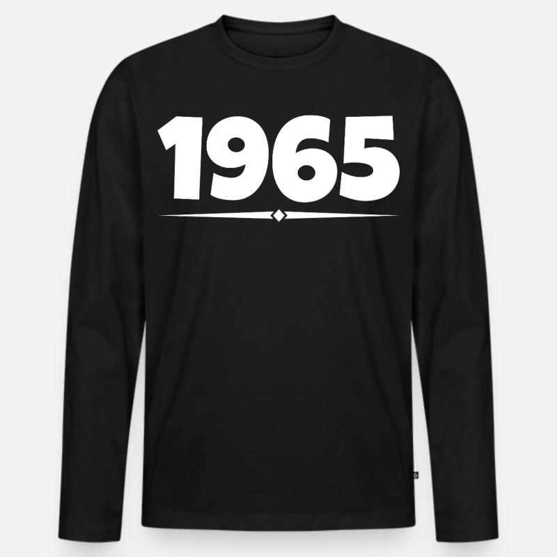 Geschenk von 1965 - Männer Premium Bio Langarmshirt - Schwarz