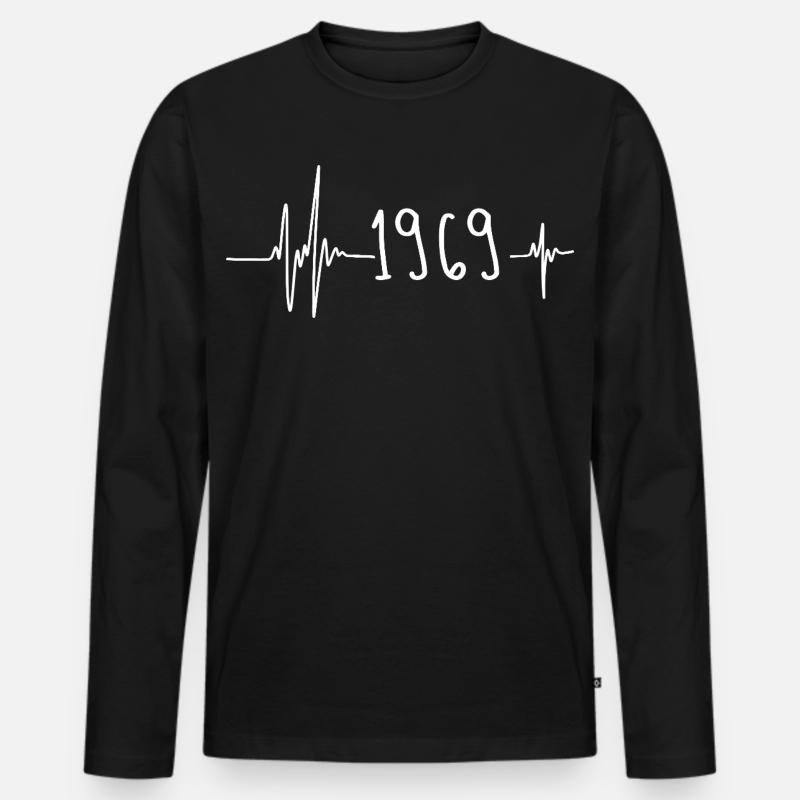 1969 - Männer Premium Bio Langarmshirt - Schwarz