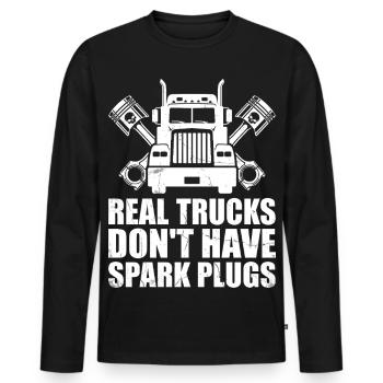 Funny Trucks Dieselmechaniker und Lkw-Fahrer - Männer Premium Bio Langarmshirt - Schwarz - Vorne - Nico (187cm)
