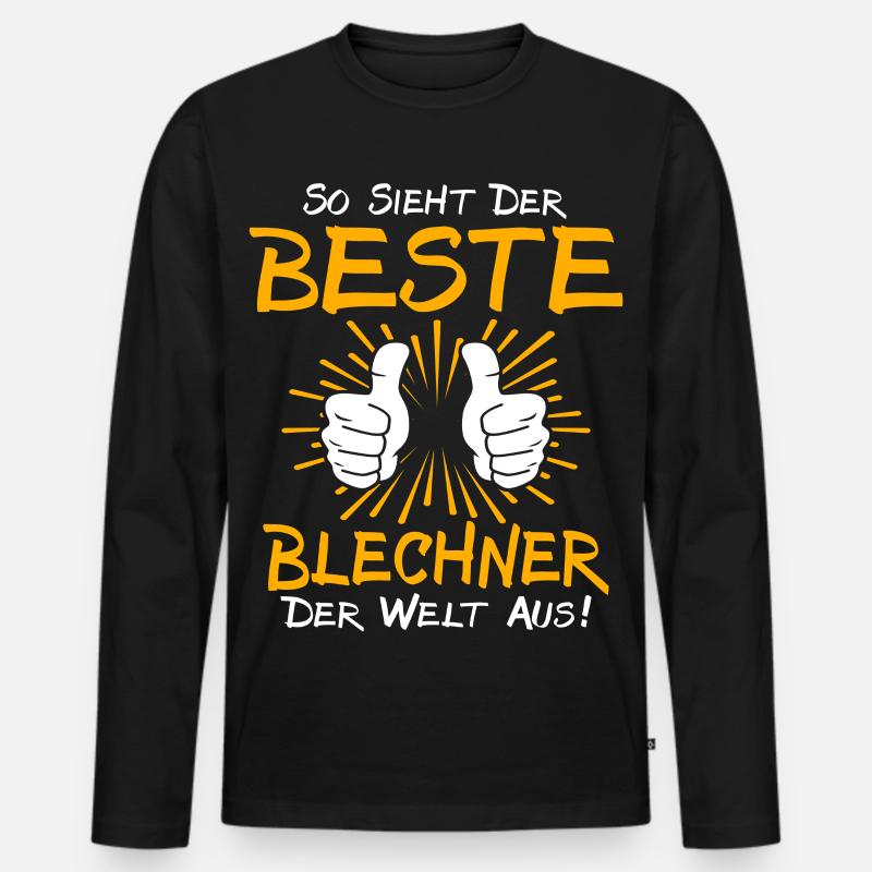Blechner Geschenkidee - Männer Premium Bio Langarmshirt - Schwarz