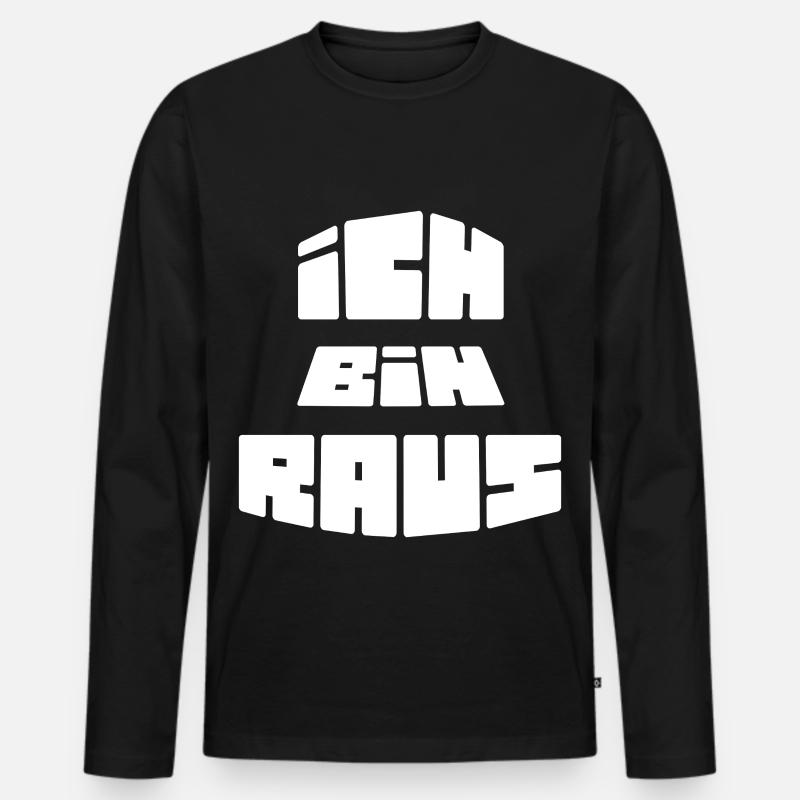 Ich Bin Raus - Männer Premium Bio Langarmshirt - Schwarz