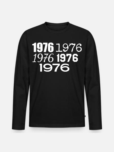 1976 - Men's Premium Organic Long Sleeve Shirt - black