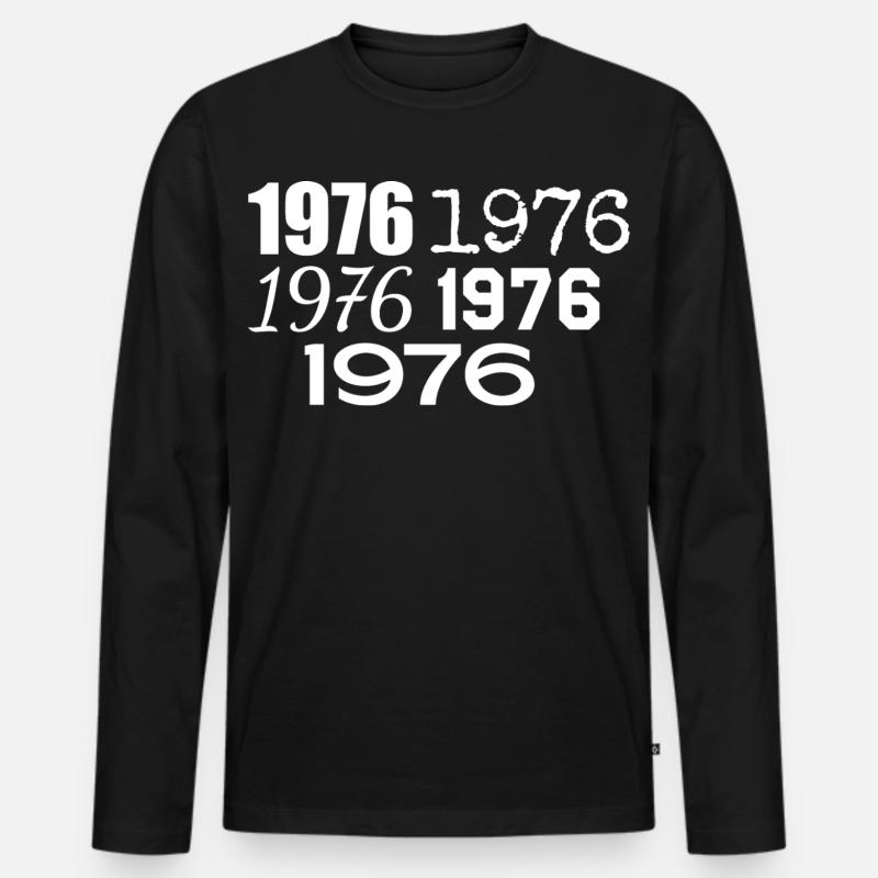 1976 - T-shirt manches longues Premium bio Homme - noir