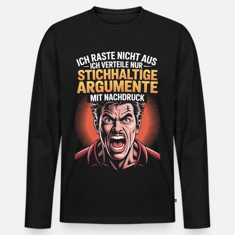 Valid arguments comic man Men's Premium Organic Long Sleeve Shirt