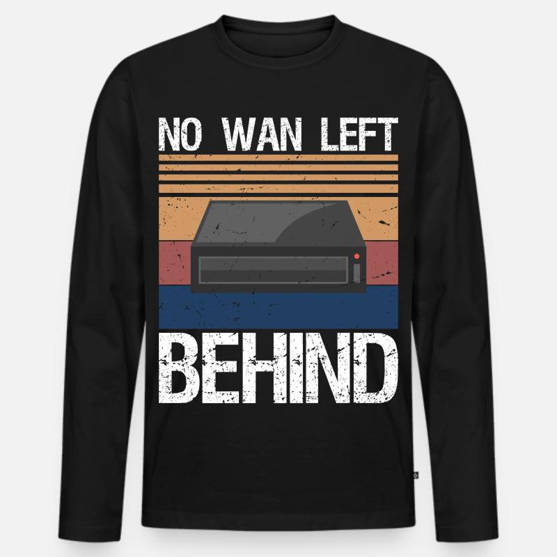 Funny Network Engineer - Männer Premium Bio Langarmshirt - Schwarz