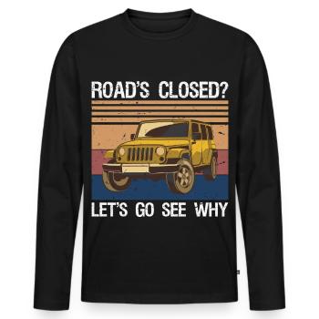 Voiture tout-terrain Dad Tout-terrain - T-shirt manches longues Premium bio Homme - noir - Devant - Nico (187cm)