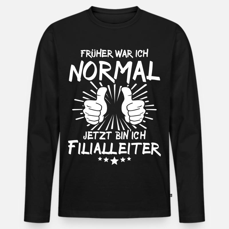 Filialleiter - Männer Premium Bio Langarmshirt - Schwarz