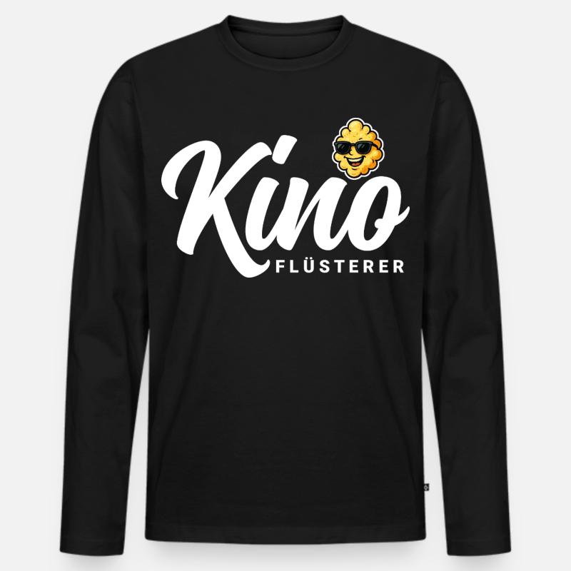 Kino Flüsterer - Männer Premium Bio Langarmshirt - Schwarz