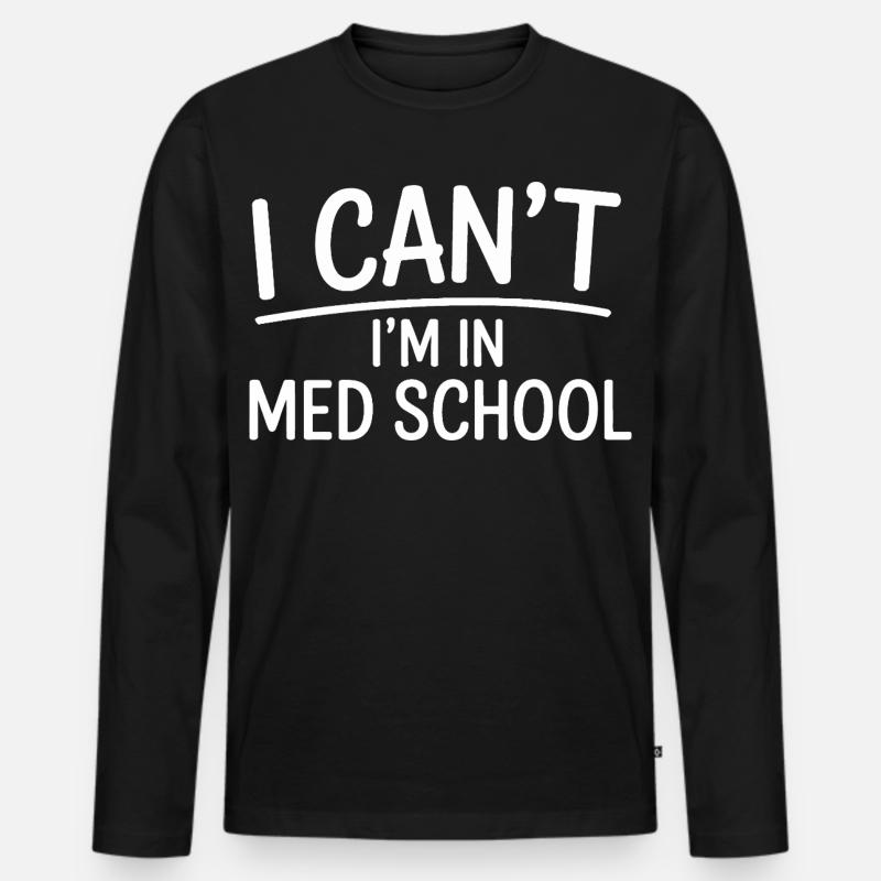 Medizinstudium Spruch Grafik - Männer Premium Bio Langarmshirt - Schwarz