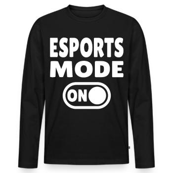 Esports Mode ON – Gaming - Men's Premium Organic Long Sleeve Shirt - black - Front - Nico (187cm)
