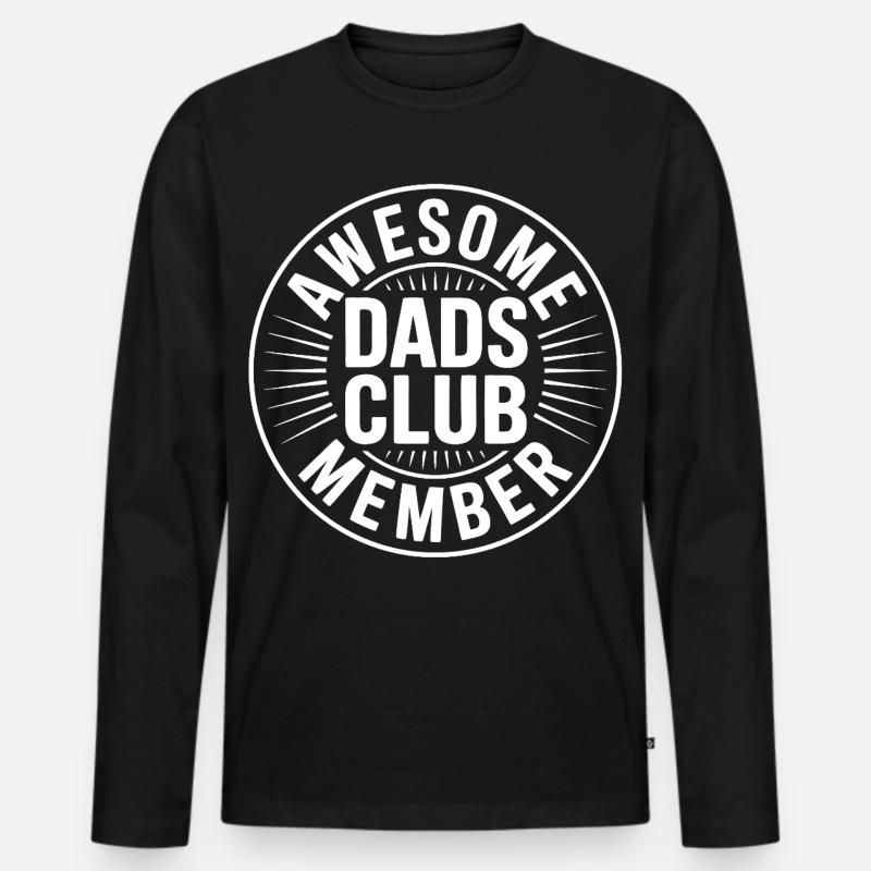 Väterclub Mitglied Abzeichen - Männer Premium Bio Langarmshirt - Schwarz