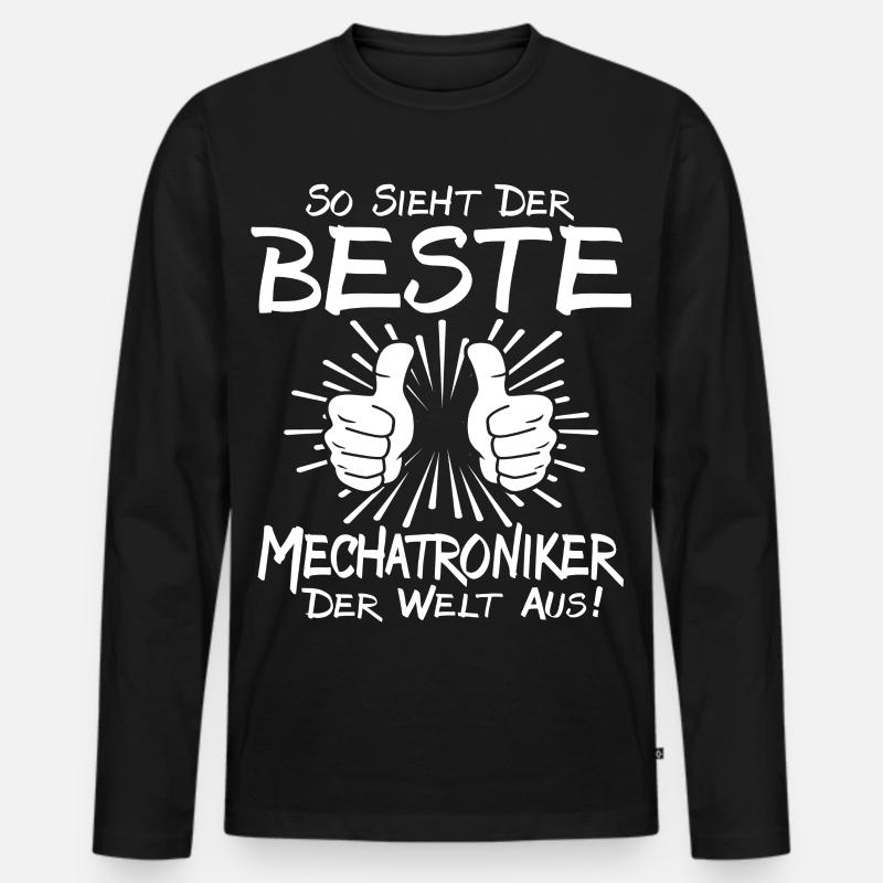 Bester Mechatroniker - Männer Premium Bio Langarmshirt - Schwarz