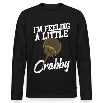  Horseshoe Crab Owner Biologist Chelicerate - Men's Premium Organic Long Sleeve Shirt - black - Front - Nico (187cm)