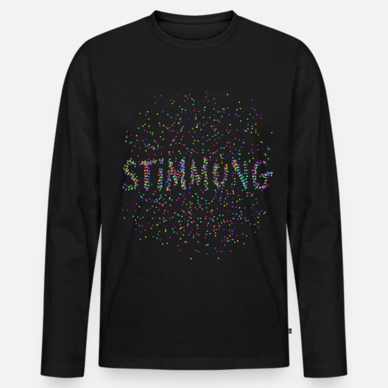 Fastnacht - Karneval - Stimmung - Konfetti - Männer Premium Bio Langarmshirt - Schwarz