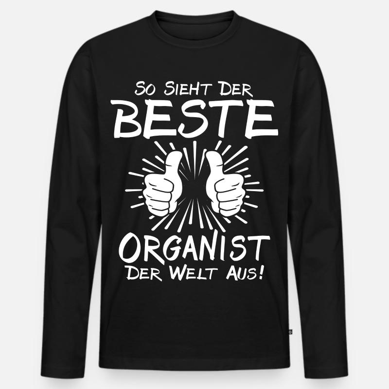 Bester Organist - Männer Premium Bio Langarmshirt - Schwarz